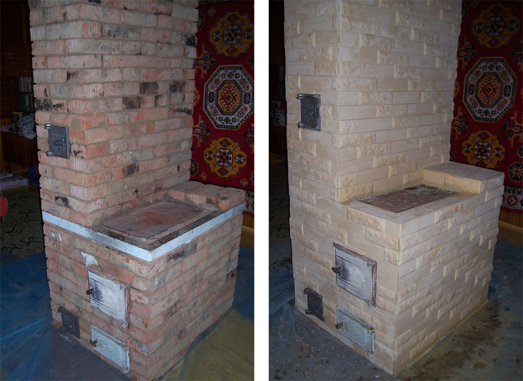 Инструкция по облицовке печей и каминов плиткой – декоративная отделка старой и новой печи